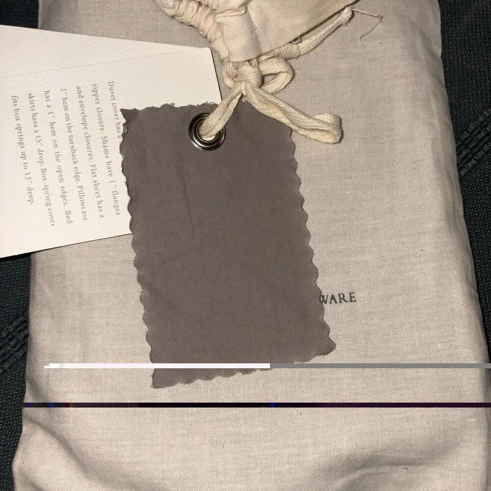 Restoration Hardware Sateen Euro Sham in Fog Gray 26x26” with 1